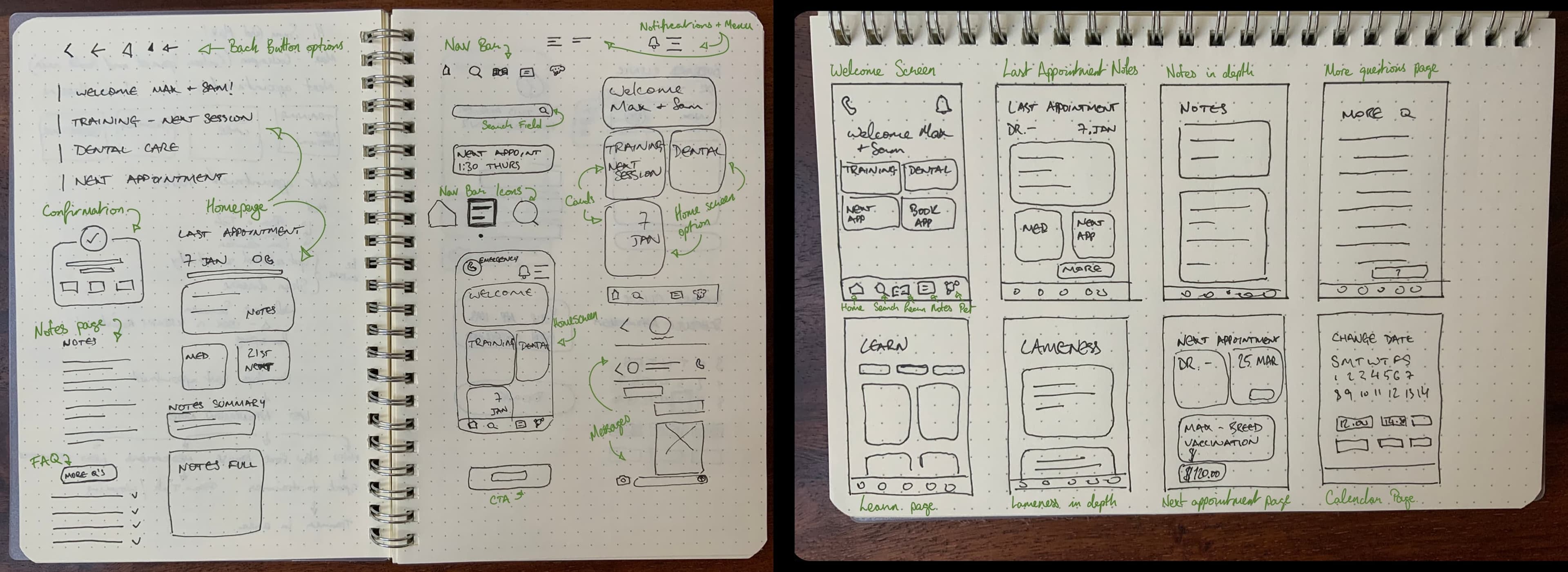 Early sketches and concept exploration